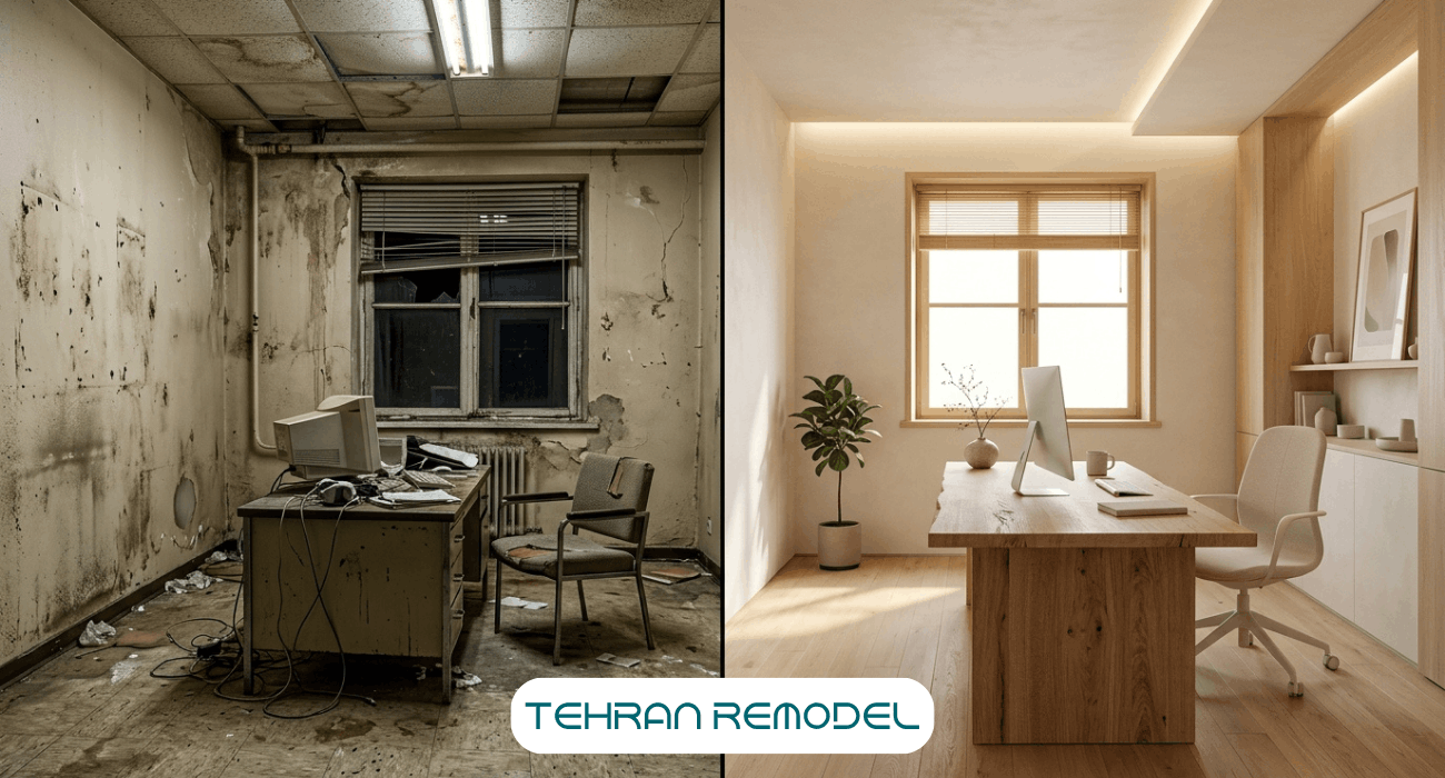 بازسازی تجاری و اداری در سعادت آباد