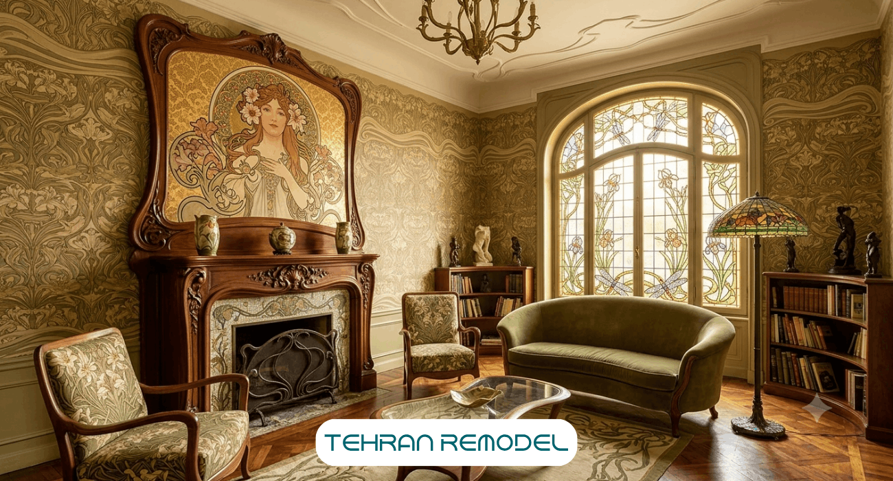 سبک آرت نوو art-nouveau- دکوراسیون معماری طراحی داخلی