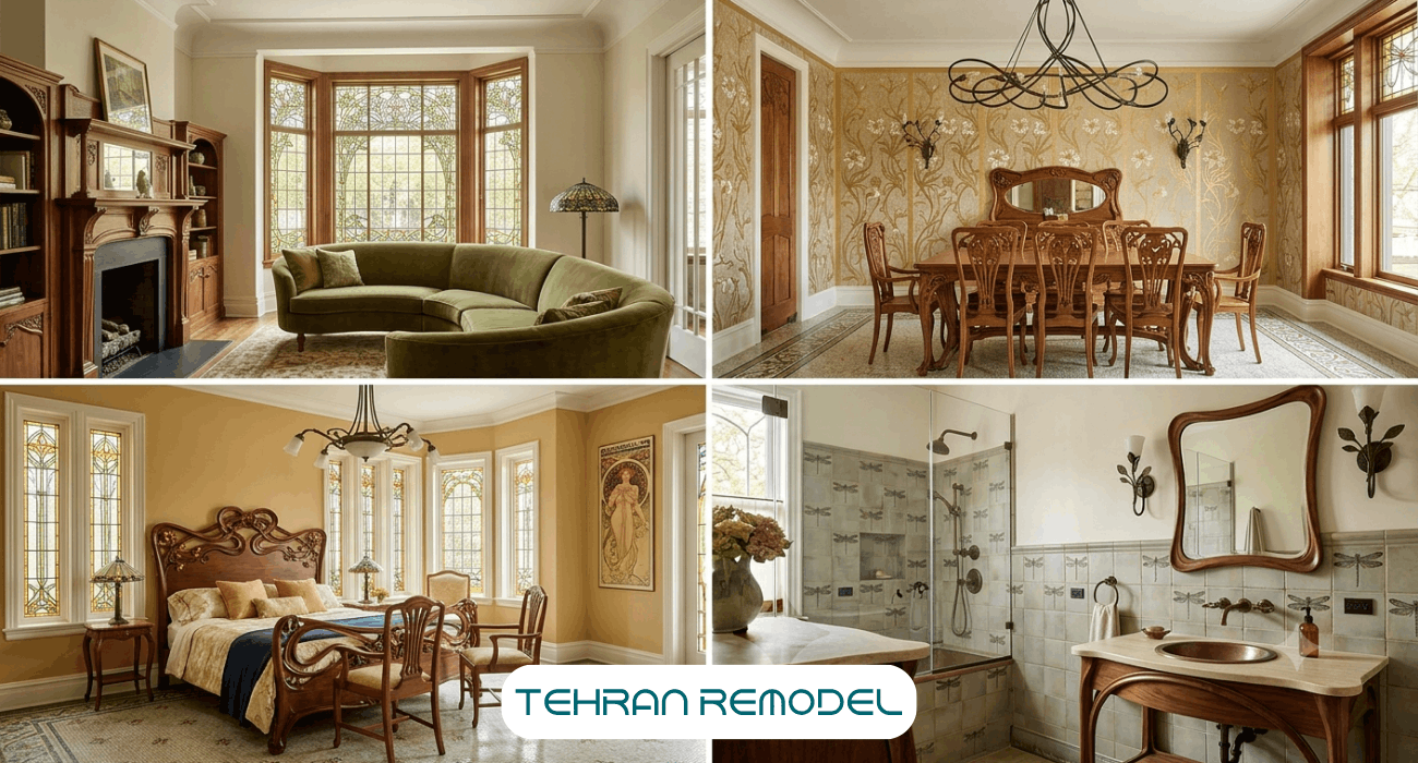 راهنمای کاربردی طراحی و اجرای دکوراسیون آرت نوو در منزل