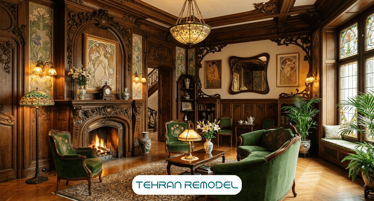 خطوط منحنی و الهام از طبیعت در معماری Art Nouveau